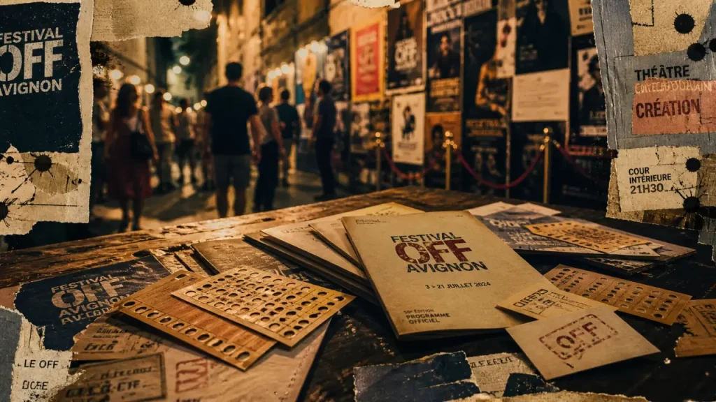 Avignon Festival et Compagnie Off d’Avignon : programmes et billets sur table