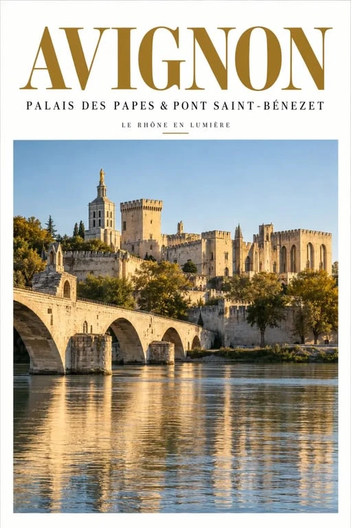 Visite patrimoine Avignon : Palais des Papes et Pont Saint-Bénezet au bord du Rhône