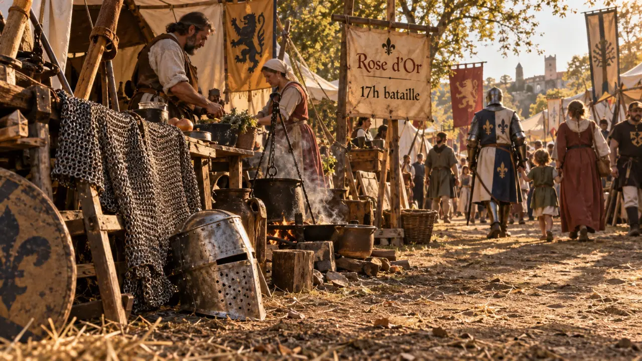 Festival medieval avignon : camp médiéval IXe-XVe avec artisans et bataille, Avignon