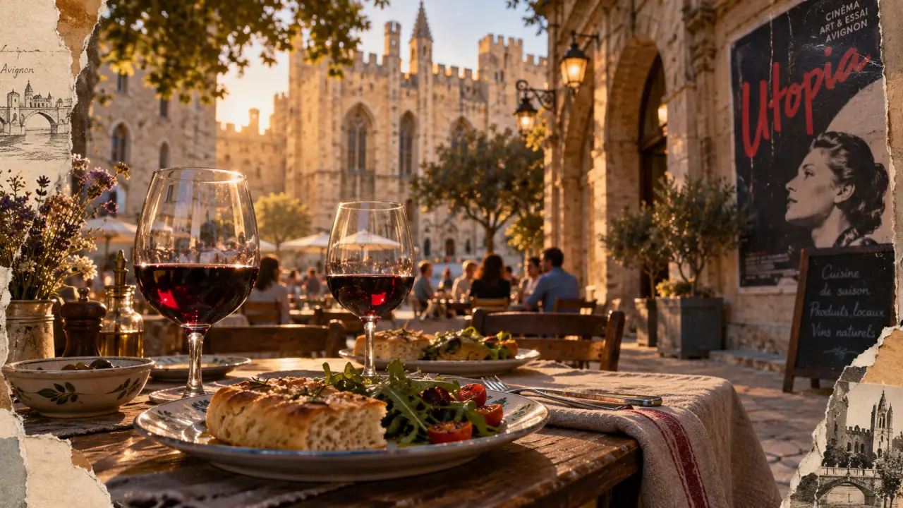 Utopia Avignon restaurant : terrasse bistronomique près du cinéma Utopia
