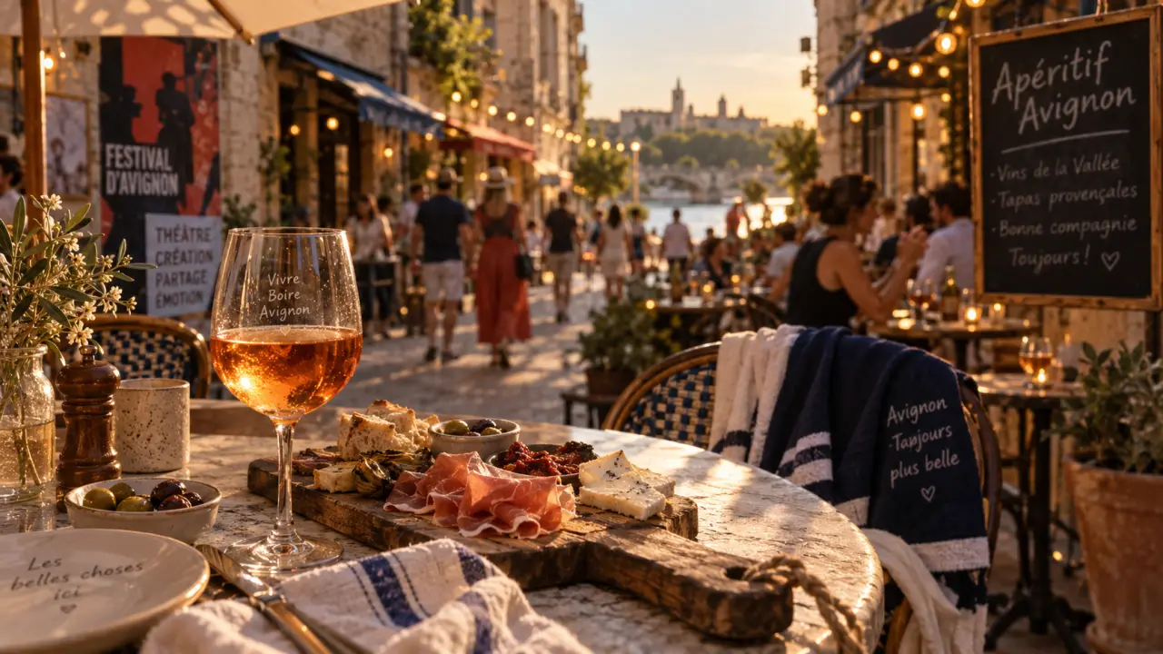 Où sortir a Avignon : apéritif sur terrasse en pierre, tapas et ambiance du soir