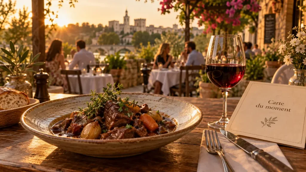 Restaurant de la tour Avignon : cuisine maison et carte du moment